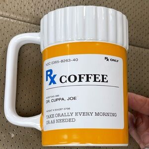 Coffee Mug Pill Bottle 12 oz Pharmacy Rx - prescription Medicine Get Well Gift
